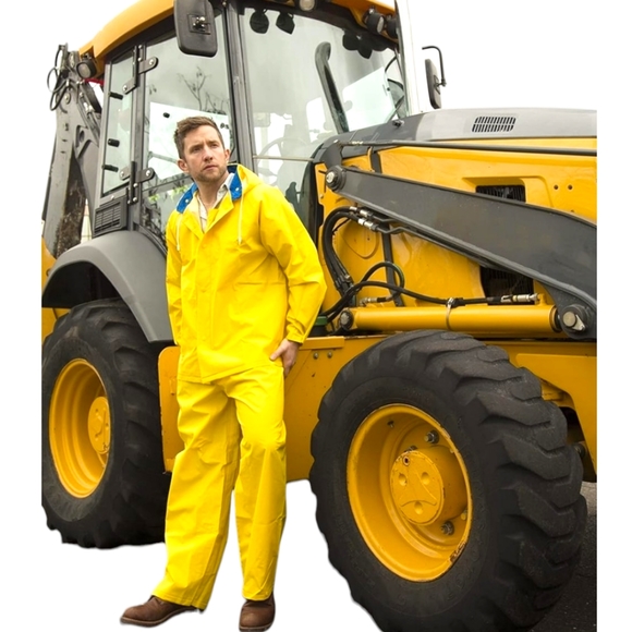 NWT - Yellow Industrial Rain Suit - XL - 3 Piece - Picture 9 of 11